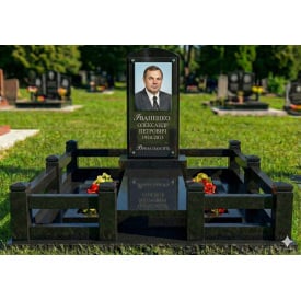 Комплекс пам'ятник граніт чорний одинарний