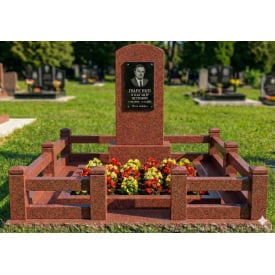 Комплекс пам'ятник граніт червоний одинарний