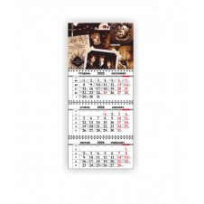 Календар квартальний настінний Vivay 2026 Гаррі Поттер 30x65 см Різнокольоровий (hub_6xkdxc)