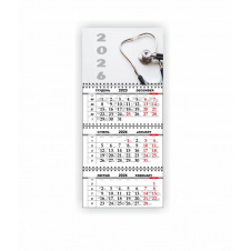 Календарь квартальный настенный Vivay 2026 Медицинский 30x65 см Разноцветный (hub_1grqri)