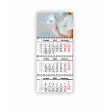 Календарь квартальный настенный Vivay 2026 Медицинский 30x65 см Разноцветный (hub_28tw4k)