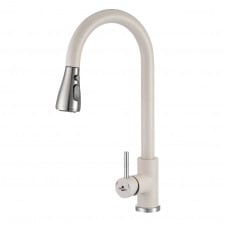 Змішувач для кухні Granado Campo Lux Gris з висувним виливом пісочний (gz0508L)