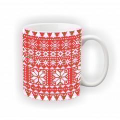 Чашка Vivay Зимовий орнамент 330 мл Білий (hub_ddmwyn) Бучач