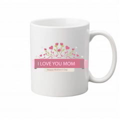 Чашка Vivay I love you mom 330 мл Белый (hub_73aq09) Славута