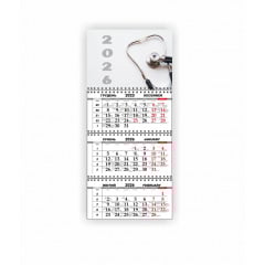 Календарь квартальный настенный Vivay 2026 Медицинский 30x65 см Разноцветный (hub_1grqri) Киев