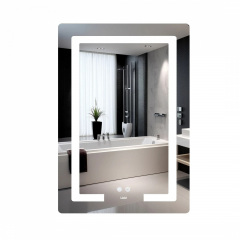 Дзеркало Lidz Kubis (KU2) 600х800 з LED-підсвічуванням Touch, з антизапотіванням, з димером, рег. яскравості (LD78LF937608048449) Киев