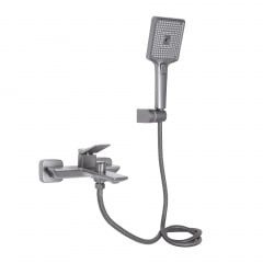 Змішувач для ванни Qtap Presto з душовим гарнітуром графіт (QTPRE259GRP45584) Київ