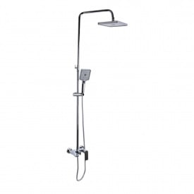 Душова система універсальна Qtap Aries квадратна на 3 споживача хром (QTARI111CRM45560)