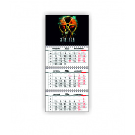 Календарь квартальный настенный Vivay 2026 Stalker 30x65 см Разноцветный (hub_ph75to)