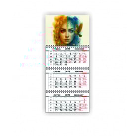 Календарь квартальный настенный Vivay 2026 Украина 30x65 см Разноцветный (hub_1ericj)