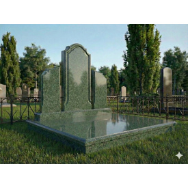 Елітний меморіальний комплекс "три стелі" зелений граніт