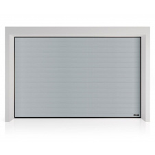 Секційні гаражні ворота Gant Plus Pro - панель Широка лінія, розмір 2500x2400 мм., колір Срібло RAL 9006. Ручне управління.