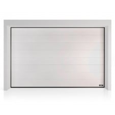 Секційні гаражні ворота Gant Plus - панель Широка лінія, розмір 3300x2600 мм., колір Білий RAL 9010. Ручне управління.