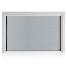 Секційні гаражні ворота Gant Plus Pro - панель Широка лінія, розмір 2500x2300 мм., колір Срібло RAL 9006. Ручне управління.