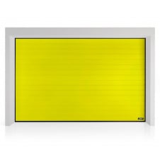 Секційні гаражні ворота Gant Plus - панель Широка лінія, розмір 2400x2300 мм., колір Жовтий - Aztec Yellow. Ручне управління.