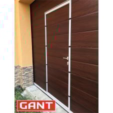 Промышленные гаражные ворота Gant Plus Pro размер 2400 х 2030 мм. (Широкая линия – под дерево) Торсион