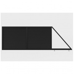 Ворота відкатні Твінго класичне (Чорний) Київ