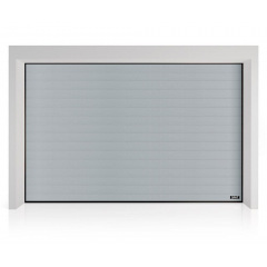 Секційні гаражні ворота Gant Plus Pro - панель Широка лінія, розмір 2400x2500 мм., колір Срібло RAL 9006. Ручне управління. Київ