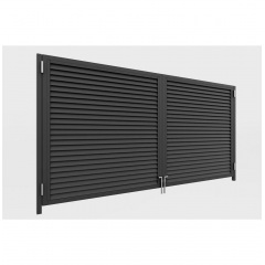 Ворота розпашні Твінго класичне (Темно-коричневий) Самбір