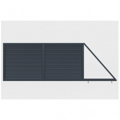 Ворота відкатні Твінго класичне (Антрацит) Самбір