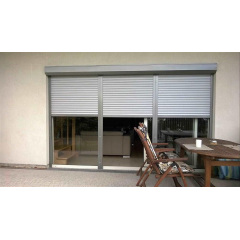 Захисні ролети Gant - профіль 39-й, розмір 1000x1000 мм., колір Срібло RAL 9006. Ручне управління. Київ