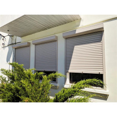 Захисні ролети Gant - профіль 39-й, розмір 1000x1000 мм., колір Срібло RAL 9006. Ручне управління. Київ