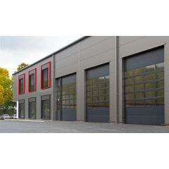 Промышленные гаражные ворота Gant Plus Pro - панель Широкая линия, размер 3500x2500 мм., цвет Антрацит RAL 7016. Ручное управление. Киев