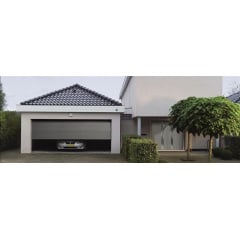 Секционные гаражные ворота Gant Plus - панель Гладкая, размер 3800x3400 мм., цвет Графит RAL DB-703. Ручное управление. Кропивницкий