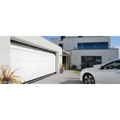 Секционные гаражные ворота Gant Plus - панель Широкая линия, размер 2500x2100 мм., цвет Белый RAL 9010. Ручное управление. Киев