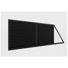 Ворота відкатні Жалюзі Ромб (Чорний) Самбір