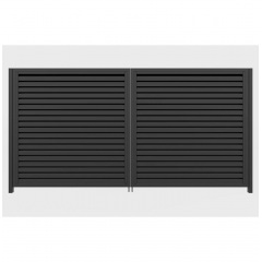 Ворота розпашні Жалюзі Лего (Темно-коричневий) Київ