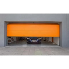 Секційні гаражні ворота Gant Plus - панель Широка лінія, розмір 2400x2400 мм., колір Жовтий - Aztec Yellow. Ручне управління. Київ