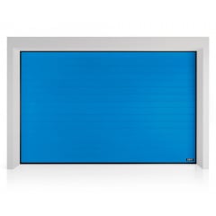 Промислові гаражні ворота Gant Plus Pro - панель Широка лінія, розмір 2400x2000 мм., колір Блакитний - Solent Blue. Ручне управління. Київ