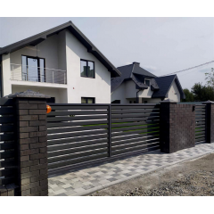 Ворота відкатні Ранчо класичне (Темно-коричневий) Самбір