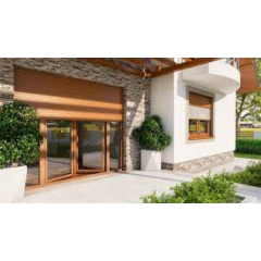 Захисні ролети Gant - профіль 39-й, розмір 1000x1000 мм., колір Золотий дуб. Ручне управління. Київ