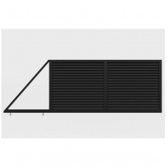 Ворота відкатні Жалюзі Лего (Чорний) Самбір