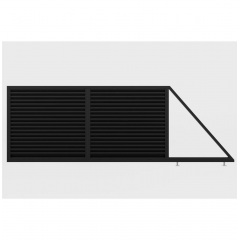 Ворота відкатні Жалюзі Лего (Чорний) Самбір