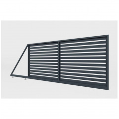 Ворота відкатні Ранчо класичне (Антрацит) Самбір