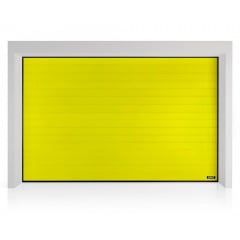 Промислові гаражні ворота Gant Plus Pro - панель Широка лінія, розмір 2600x2200 мм., колір Жовтий - Aztec Yellow. Ручне управління. Київ