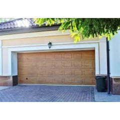 Секційні гаражні ворота Gant PR - панель Фільонка, розмір 2800x2400 мм., колір Золотий дуб. Ручне управління. Київ