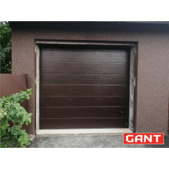 Cекційні Секційні гаражні ворота Gant Plus розмір 2400 х 2030 мм. (Широка лінія - під дерево) Пружини розтягу Київ
