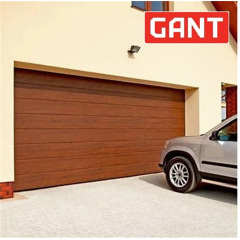 Cекційні Секційні гаражні ворота Gant Plus розмір 2400 х 2030 мм. (Широка лінія - під дерево) Пружини розтягу Київ