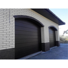 Секционные гаражные ворота Gant Plus - панель Широкая линия, размер 3300x2700 мм., цвет Венге. Ручное управление. Киев