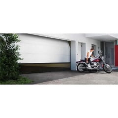 Секционные гаражные ворота Gant Plus - панель Широкая линия, размер 4000x3200 мм., цвет Белый RAL 9010. Ручное управление. Токмак