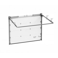 Секционные гаражные ворота Gant Plus - панель Широкая линия, размер 3900x3100 мм., цвет Золотой дуб. Ручное управление. Киев