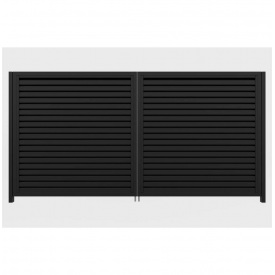 Ворота розпашні Жалюзі стандарт (Чорний)