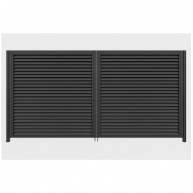 Ворота распашные Твинго классическое (Темно-коричневый)