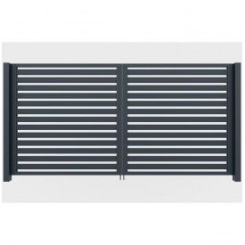 Ворота розпашні Ранчо класичне (Антрацит)