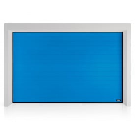 Секційні гаражні ворота Gant Plus Pro - панель Широка лінія, розмір 2400x2500 мм., колір Блакитний - Solent Blue. Ручне управління.