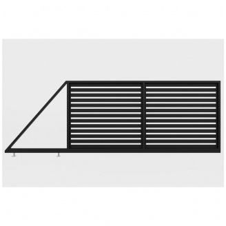 Ворота відкатні Ранчо класичне (Чорний)